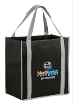Two-Tone Tote with Inserts - Full Color in Black W/Gray