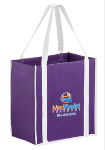 Two-Tone Tote with Inserts - Full Color in Purple W/White