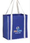 Two-Tone Tote with Inserts - Full Color in Royal W/White