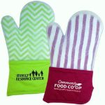 Frosted Silicone Oven Mitts imprinted with logo