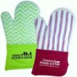 Frosted Silicone Oven Mitts imprinted with logo