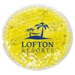 Round Aqua Pearls Hot and Cold Ice Pack Yellow