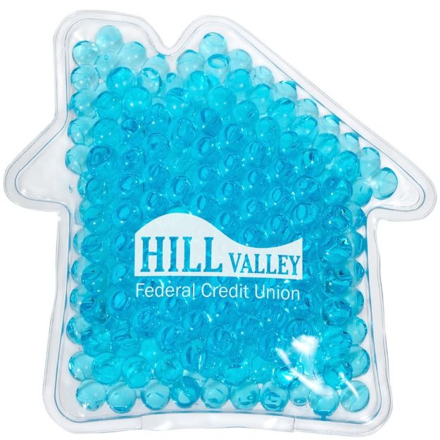 House Shaped Ice Pack - House Hot and Cold Aqua Bead Pack