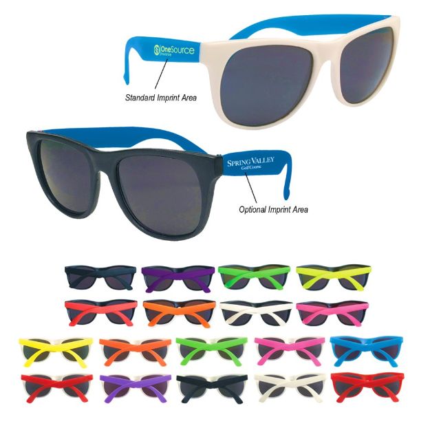 Rubberized Sunglasses printed with logo