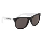 Rubberized Sunglass Black Frame With White Color