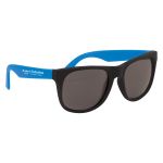 Rubberized Sunglass Black Frame With Blue Color