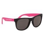 Rubberized Sunglass Black Frame With Pink Color