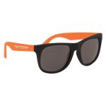 Rubberized Sunglass Black Frame With Orange Color