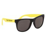 Rubberized Sunglass Black With Yellow Color