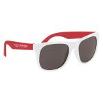 Rubberized Sunglass White Frame With Red Color