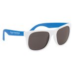 Rubberized Sunglass White Frame With Blue Color