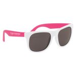 Rubberized Sunglass White Frame With Pink Color