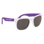 Rubberized Sunglass White Frame With Purple Color