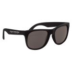 Rubberized Sunglass Solid Black Frame