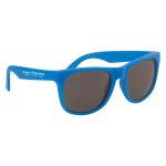 Rubberized Sunglass Solid Blue Frame