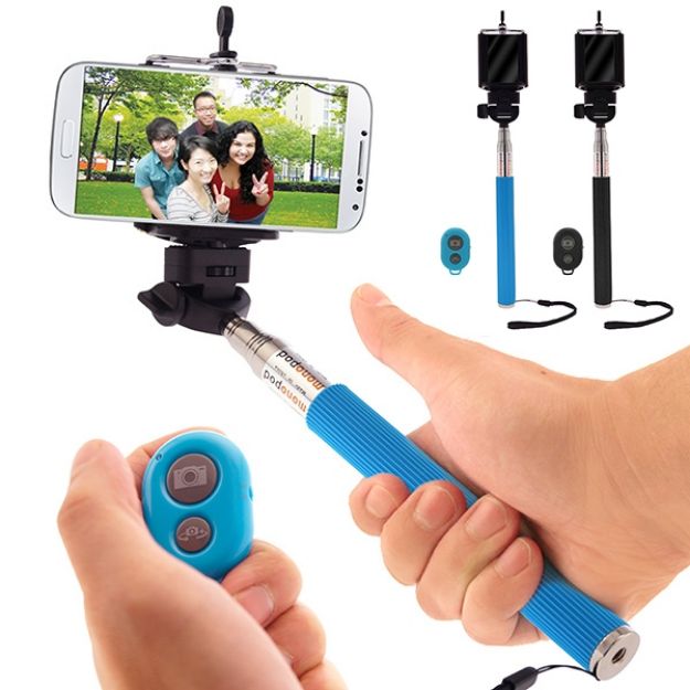 Selfie Stick with Snap Remote and logo