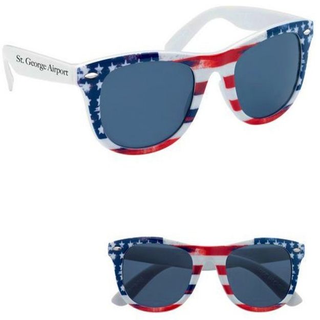 Patriotic Malibu Sunglasses with promotional logo