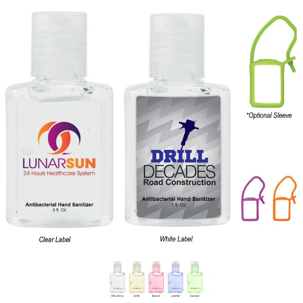 Promotional 1/2 oz hand sanitizers with logo