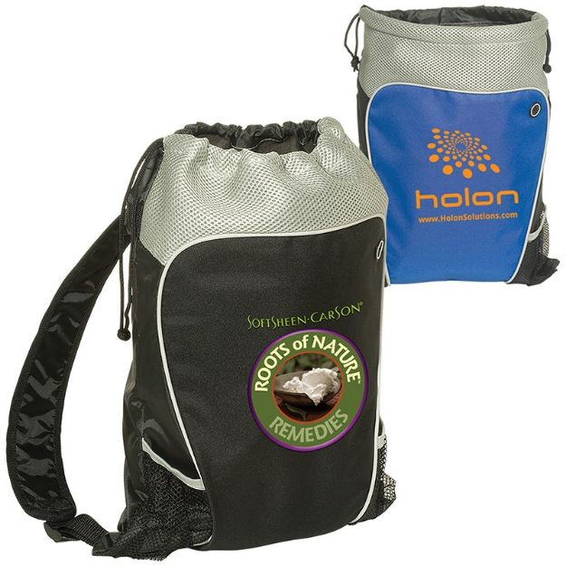 Hiker's Two-Tone Drawstring Backpack