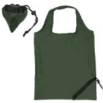 Little Berry Shopper Foldable Tote in Hunter Green