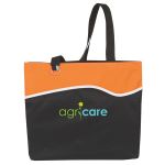 Sturdy Wave Runner Convention Tote in Black Orange