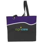 Sturdy Wave Runner Convention Tote in Black Purple