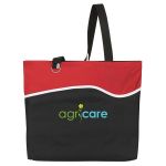 Sturdy Wave Runner Convention Tote in Black Red
