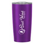 The Himalaya Vacuum Sealed Double Walled Travel Mug in Metallic Purple with Clear Lid