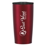 The Himalaya Vacuum Sealed Double Walled Travel Mug in Metallic Red with Charcoal Lid