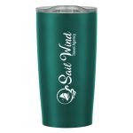 The Himalaya Vacuum Sealed Double Walled Travel Mug in Metallic Teal with Clear Lid