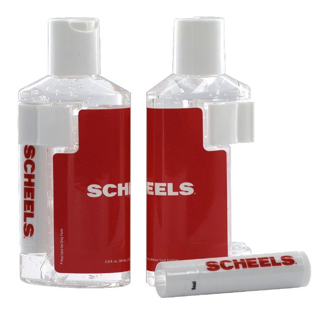 Hand Sanitizer and Lip Balm Combination with a full color imprint on each