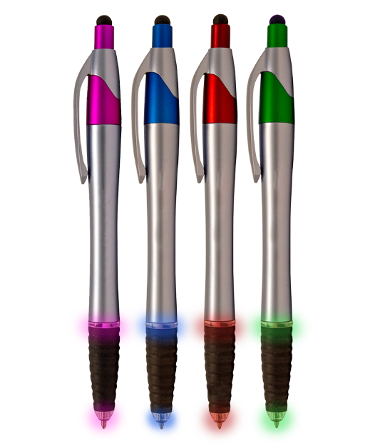 Branded glow stylus pen
