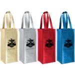 Metallic Non Woven Wine Gift Bags