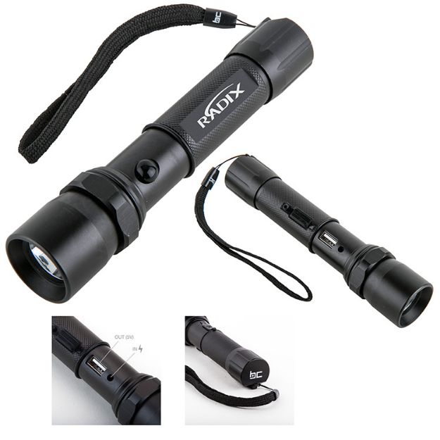 Basecamp Rechargeable LED flashlight and power bank