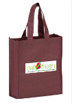 Boutique Gift Bag Tote 8 x 10 with Full Color Printing in Burgundy