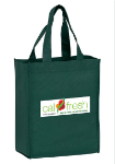 Boutique Gift Bag Tote 8 x 10 with Full Color Printing in Hunter Green