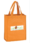 Boutique Gift Bag Tote 8 x 10 with Full Color Printing in Orange
