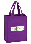 Boutique Gift Bag Tote 8 x 10 with Full Color Printing in Purple