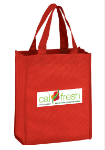Boutique Gift Bag Tote 8 x 10 with Full Color Printing in Red