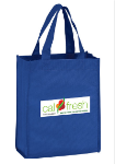 Boutique Gift Bag Tote 8 x 10 with Full Color Printing in Royal Blue