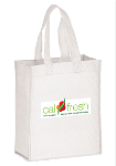 Boutique Gift Bag Tote 8 x 10 with Full Color Printing in White