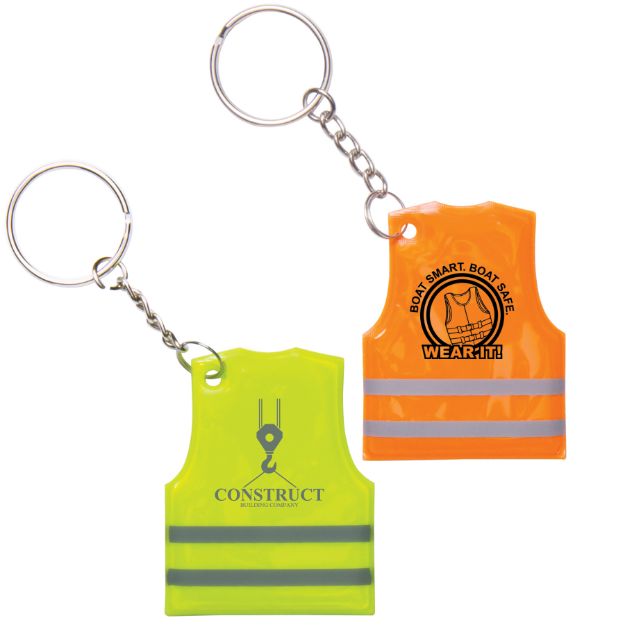 Reflective Safety Vest Keytag or Keychain