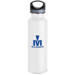 White Basecamp Tundra Vacuum Sealed Bottle in Stainless Steel - 20 oz