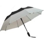 Defender Vented Fiberglass Umbrella in Black and White