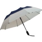 Defender Vented Fiberglass Umbrella in Navy Blue and White