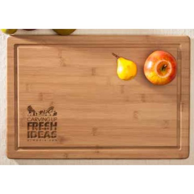 Custom Carving Board in Bamboo - a large cutting board 12" x 18" x 3/4"