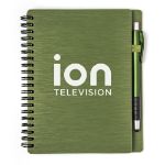 Mercury Notebook Set with Pen in Olive Green