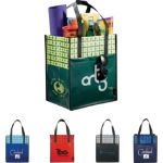 Big Grocery Laminated Non-Woven Tote with Pocket and Custom Imprint - Eco Friendly