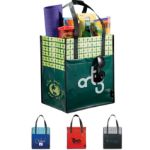 Big Grocery Laminated Non-Woven Tote with Pocket and Custom Imprint - Eco Friendly