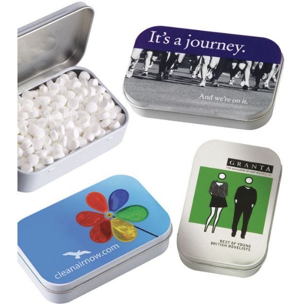 Rectangular Micromints Mint Tins with a Full Color Imprint or Direct Print